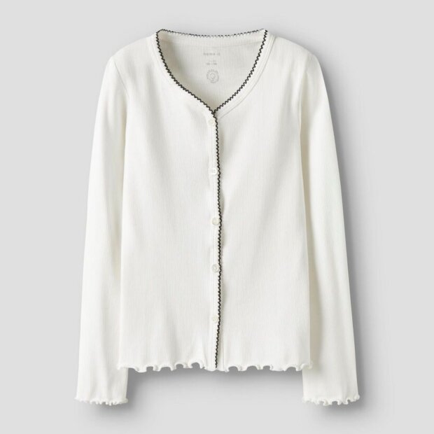 name it Langarm slim-fit Top cloud dancer