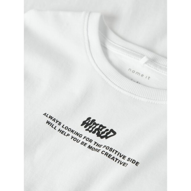 name it Top mit Kurzarm bright white