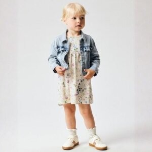 name it Print Kleidchen Volant - Blumenmuster