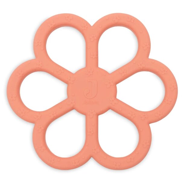 Jollein Beißring Silikon Flower - Coral Rose