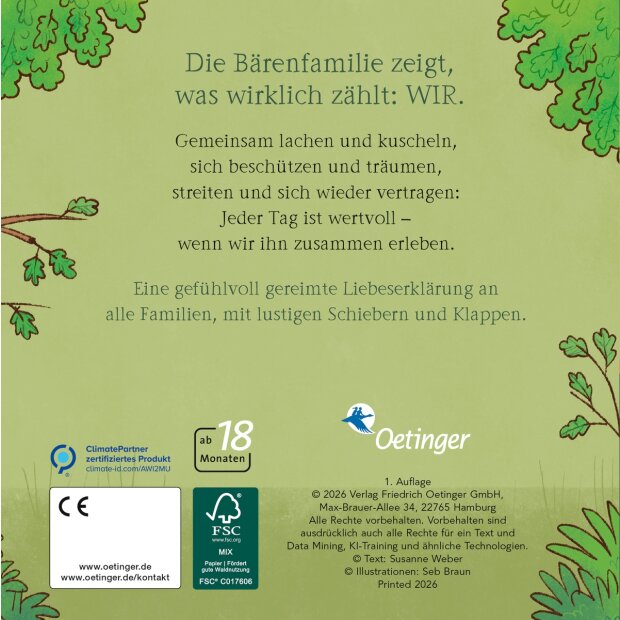 Oetinger Kinderbuch Für immer Wir zusammen