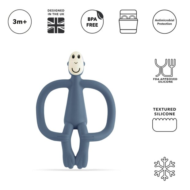 matchstick monkey Beißring - blue petrole