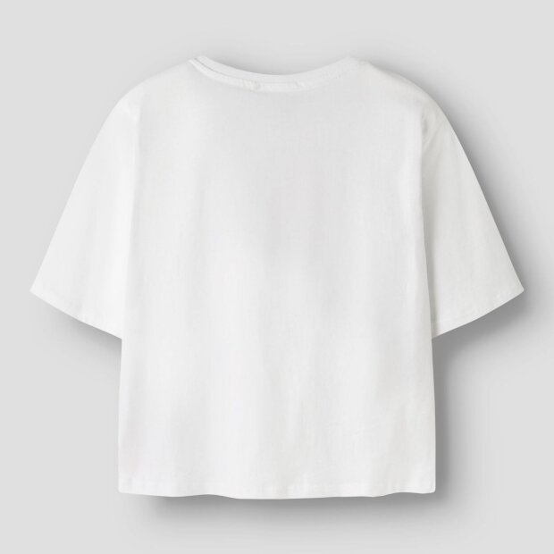 name it Top Kurzarm mit boxschnitt bright white - lemon