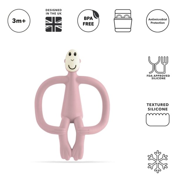 matchstick monkey Beißring - rose poudre