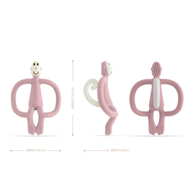 matchstick monkey Beißring - rose poudre