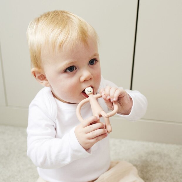 matchstick monkey Beißring - rose poudre