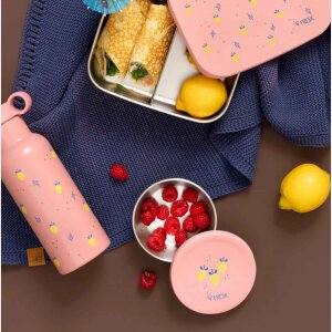 Edelstahl Fresk Snackbox 2er Set - Zitrone