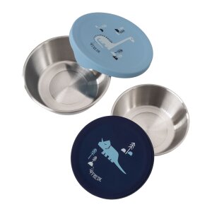 Edelstahl Fresk Snackbox 2er Set - Dino