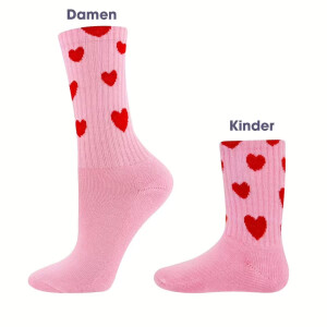 Ewers Tennissocken Damen - Herzen Mini Me 39-41