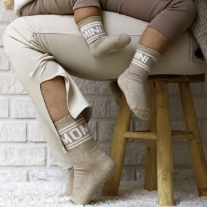 Ewers Tennissocken "MOM" - beige melange