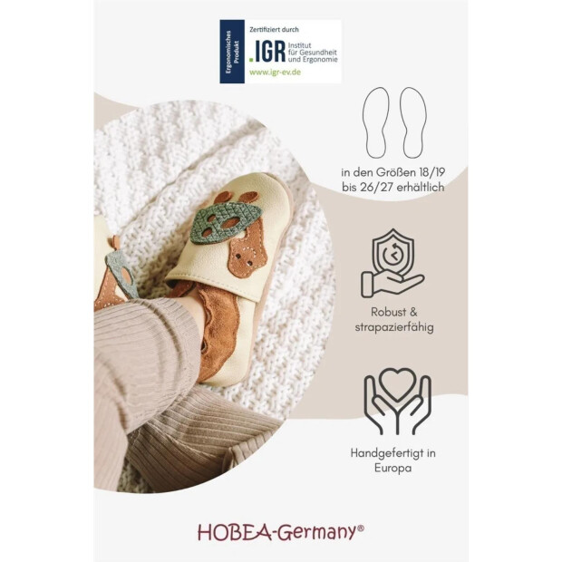 Hobea Lauflernschuhe - Marienkäfer grau