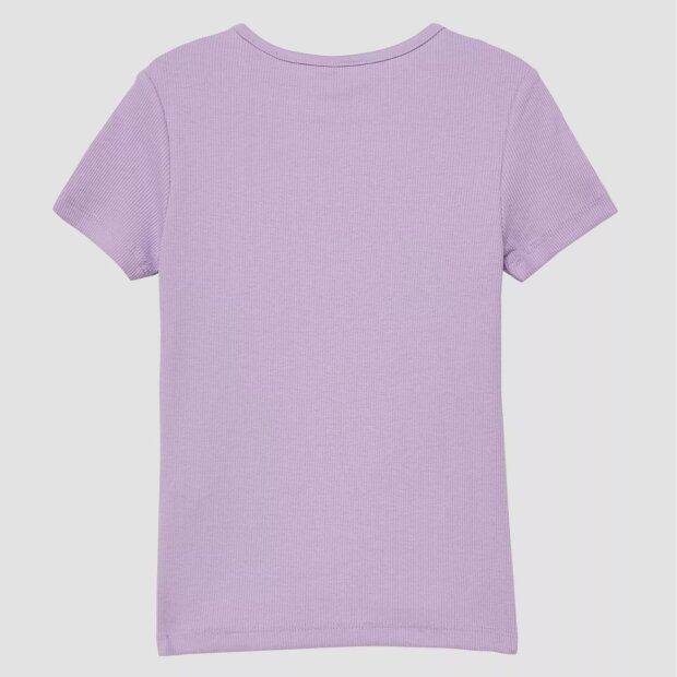 S.Oliver Ripp-T-Shirt mit Stickerei Flieder