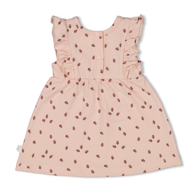 Feetje Bio Baumwolle Kleid AOP - Rosa Marienkäfer