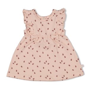Feetje Bio Baumwolle Kleid AOP - Rosa Marienkäfer