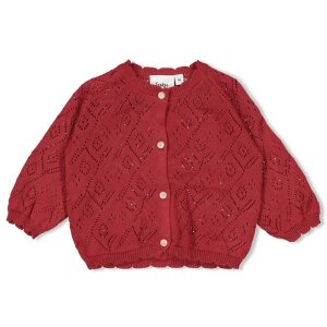 Feetje Baumwoll Strickjacke - Johannisbeere Marienkäfer