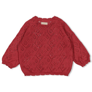 Feetje Baumwoll Strickjacke - Johannisbeere Marienkäfer