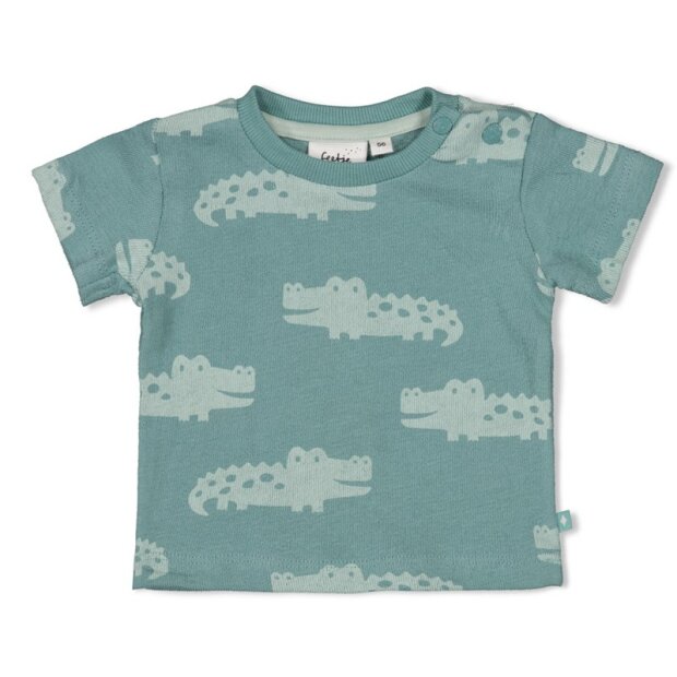Feetje Bio- Baumwoll T-Shirt - Seegrün You Croc my World