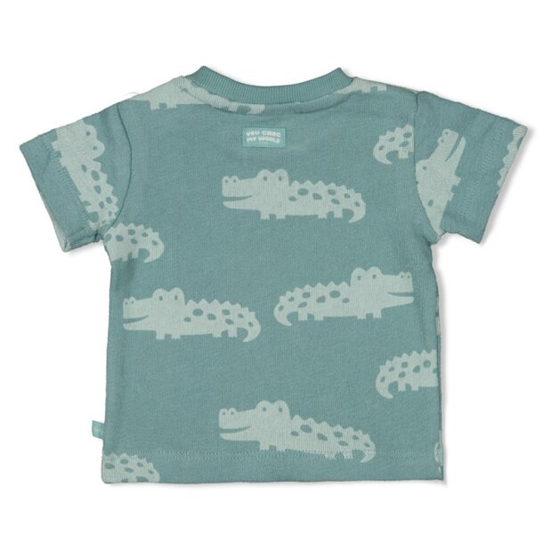 Feetje Bio- Baumwoll T-Shirt - Seegrün You Croc my World