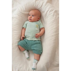Feetje Bio- Baumwoll T-Shirt - Minze You Croc my World