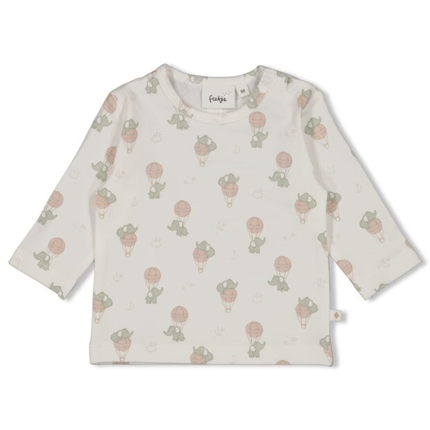 Feetje Bio- Baumwoll Longsleeve - Natur Elefant