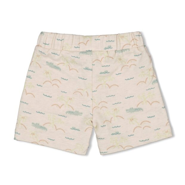 Feetje Bio- Baumwoll Short AOP - Natur Melange You Croc my World