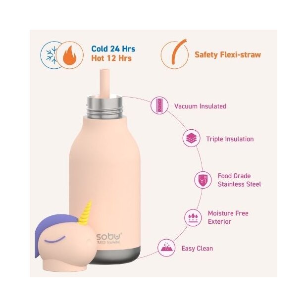 asobu Bestie Trinkflasche 460ml - Einhorn