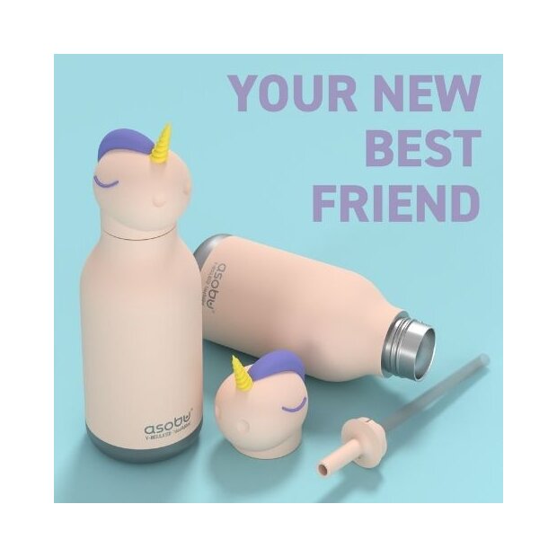 asobu Bestie Trinkflasche 460ml - Einhorn