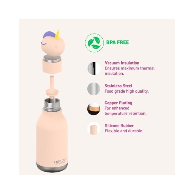 asobu Bestie Trinkflasche 460ml - Einhorn