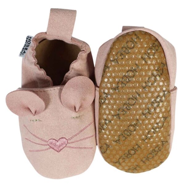 Hobea vegane, waschbare Kinderschuhe RecyStep - Maus rosa