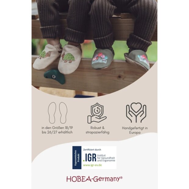 Hobea vegane, waschbare Kinderschuhe RecyStep - Maus rosa