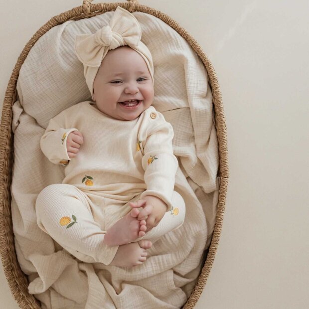 cosy roots Organic Rib Leggings - Pure Lemon