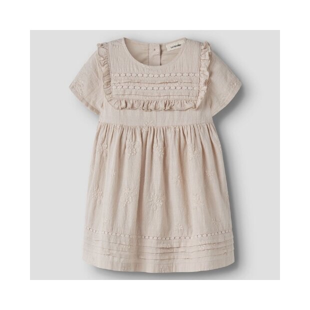 Lil Atelier loose fit Kleid Spitze - Pumice Stone