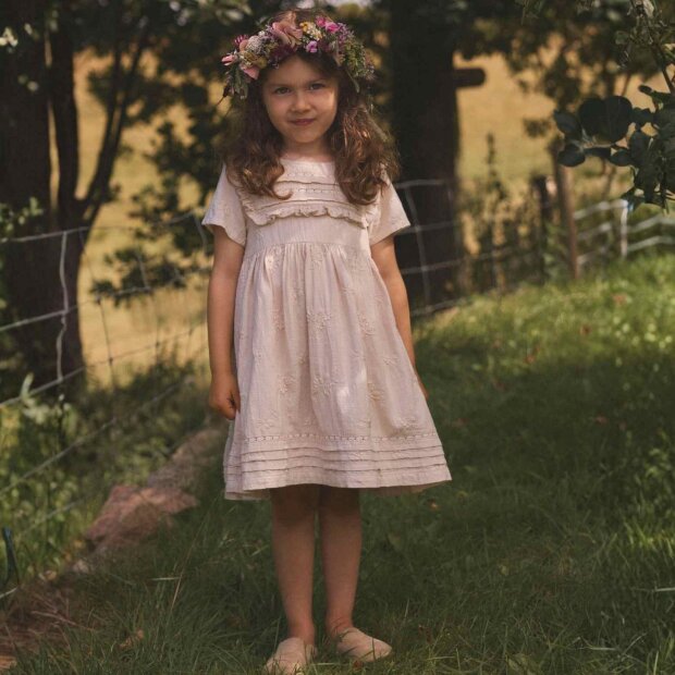 Lil Atelier loose fit Kleid Spitze - Pumice Stone