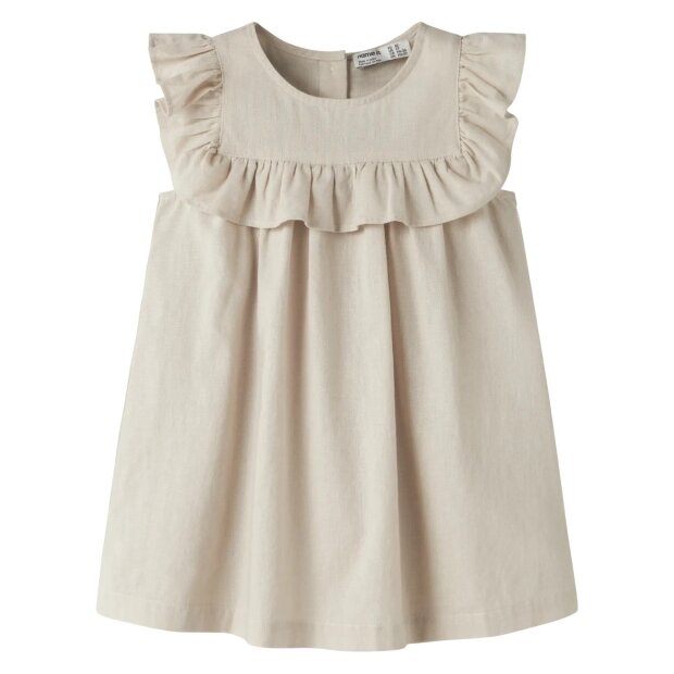 name it Baumwoll Leinen Kleid - Peyote Melange