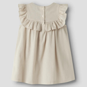 name it Baumwoll Leinen Kleid - Peyote Melange