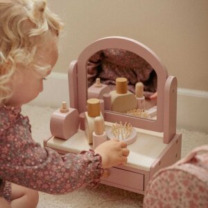 Little Dutch Holz Frisiertisch - Rosa - Essentials