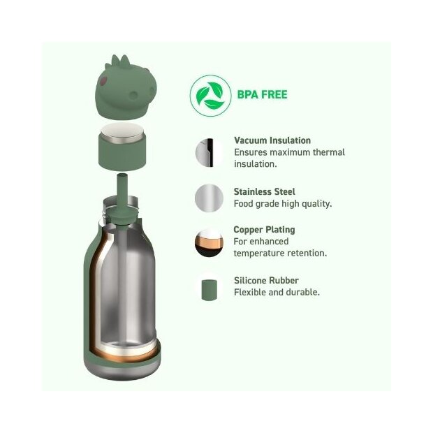asobu Bestie Trinkflasche 460ml - Dinosaurier
