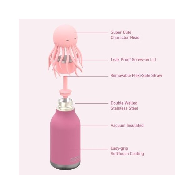asobu Bestie Trinkflasche 460ml - Qualle