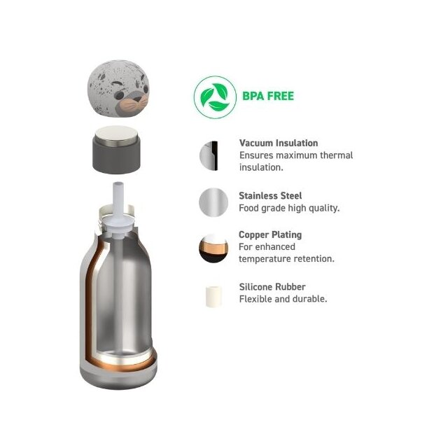 asobu Bestie Trinkflasche 460ml - Robbe