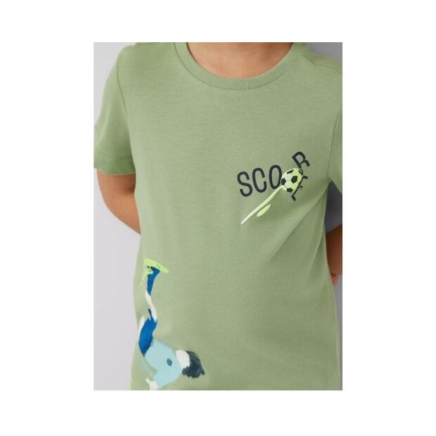 S.Oliver T-Shirt mit Frontprint - salbeigrün