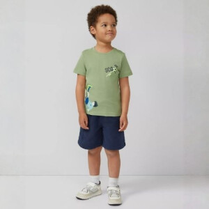 S.Oliver T-Shirt mit Frontprint - salbeigrün