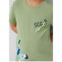S.Oliver T-Shirt mit Frontprint - salbeigrün