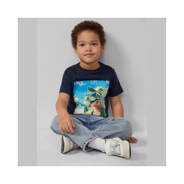 S.Oliver T-Shirt mit Print-Varianten - Dino navy