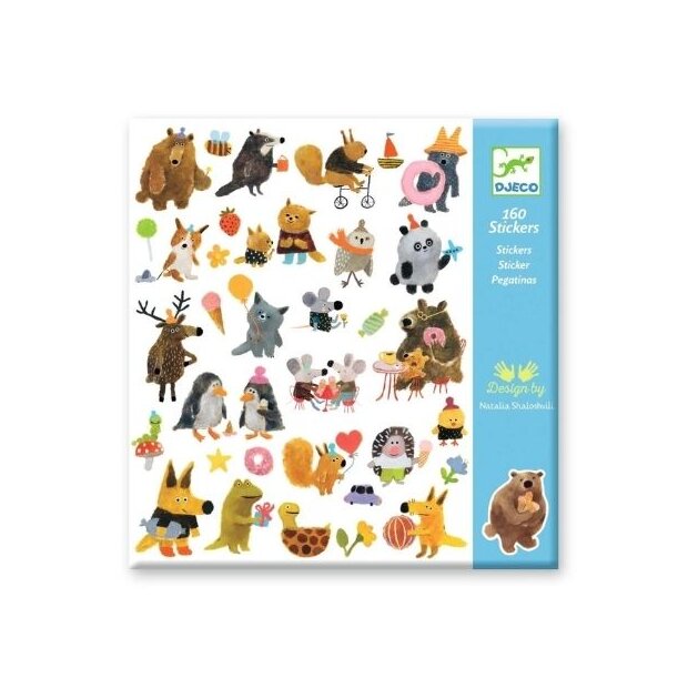 Djeco 160 Sticker: kuschelige Freunde