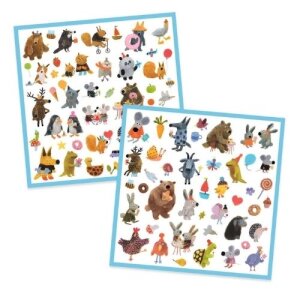 Djeco 160 Sticker: kuschelige Freunde