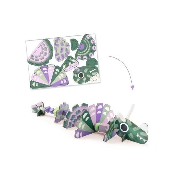 Djeco Fädeln - Gruselige Dinos
