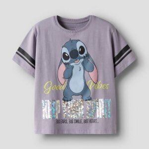 name it T-Shirt Stitch - Lavender Gray