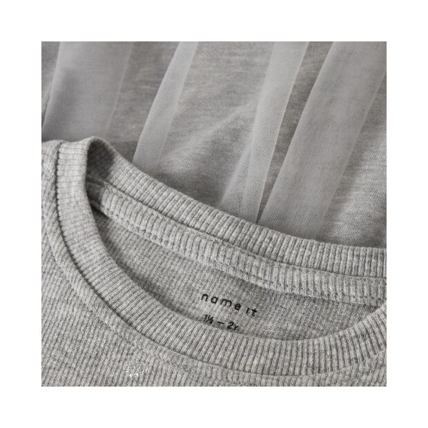 name it Tüllkleid - Grey Melange