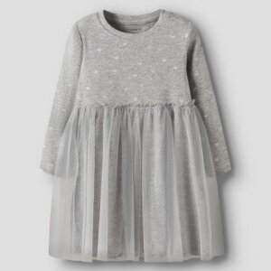 name it Tüllkleid - Grey Melange