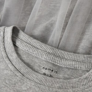 name it Tüllkleid - Grey Melange
